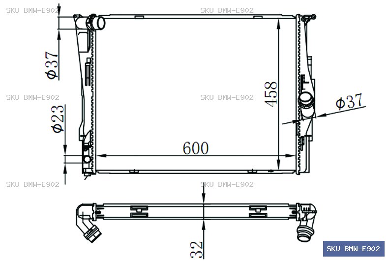 BMW 3 Series E90/E91/E92/E93 2004-2013 Radiator BMW-E902