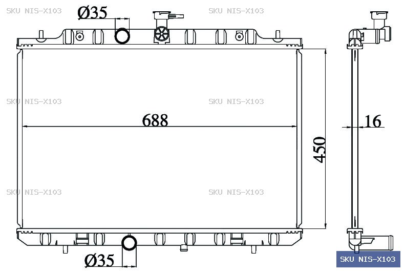 Nissan Xtrail T31 2008-2013 Radiator NIS-X103